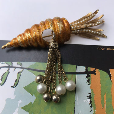 Carrot Brooch Jewelry Bloomers and Frocks